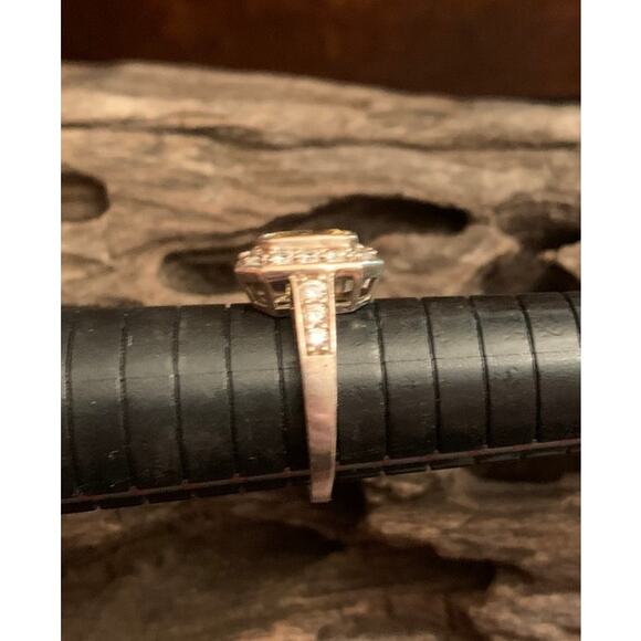 Sterling Silver and  Cubic Zirconia Ring Size 8 - Picture 5 of 6